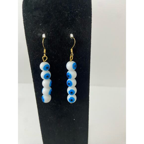 Handmade glass bead earrings - Picture 1 of 4
